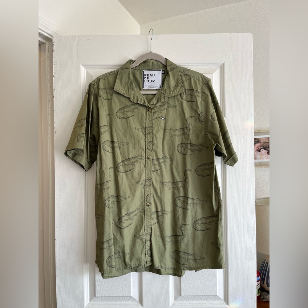 Alligator short sleeve Button Up Peau De Loup